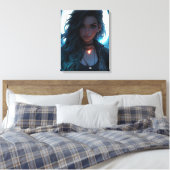 Jinx als een engel canvas afdruk (Insitu (Slaapkamer))