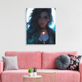 Jinx als een engel canvas afdruk (Insitu (Woonkamer))