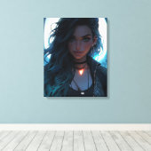 Jinx als een engel canvas afdruk (Insitu (Houten vloer))