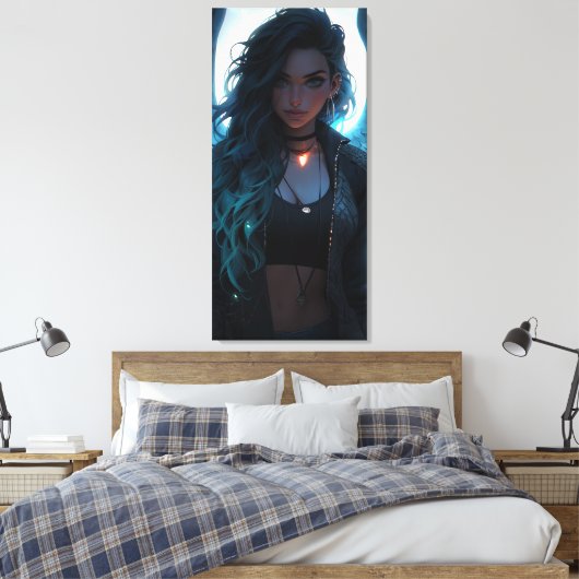 Jinx als een engel canvas afdruk (Insitu (Slaapkamer))