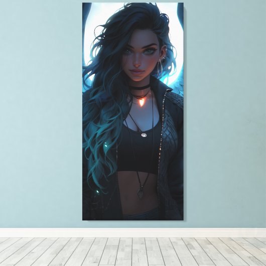Jinx als een engel canvas afdruk (Insitu (Houten vloer))