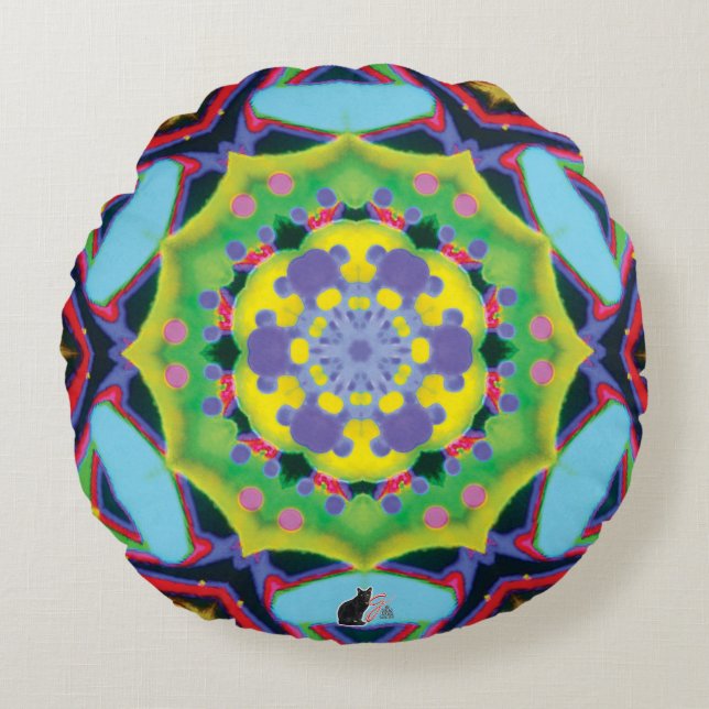 Jinx Kaleidoscope Rond Kussen (Voorkant)