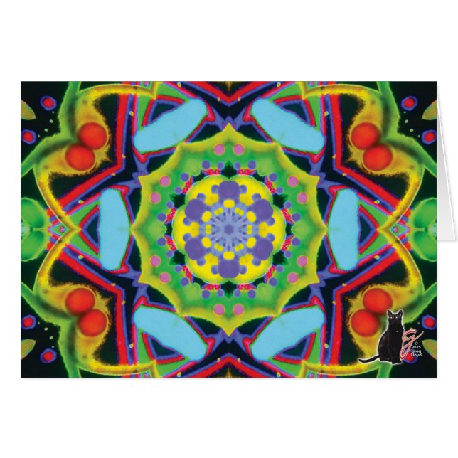 Jinx Kaleidoscope Wenskaart (Voorkant Horizontaal)