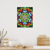 Jinx Kinestische Collage Kaleidoscoop Poster (Keuken)