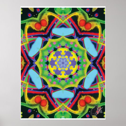 Jinx Kinestische Collage Kaleidoscoop Poster (Voorkant)