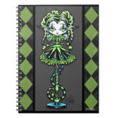 Jinxy Pixie Stick Green Jester Fairy-laptop Notitieboek (Voorkant)