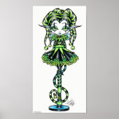 Jinxy Pixie Stick Green Jester Fairy Poster (Voorkant)