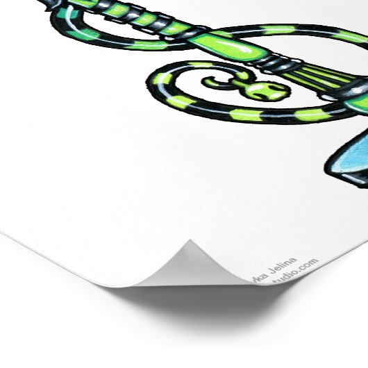 Jinxy Pixie Stick Green Jester Fairy Poster (Hoek)