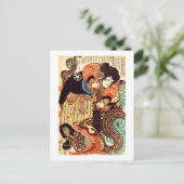 Jiraiya en Snake Kuniyoshi Briefkaart (Staand voorkant)