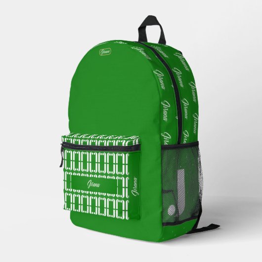 JIRANA BEDRUKTE RUGZAK (Achterkant Hoek Rechts)