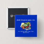 Jireh Produce Vierkante Button 5,1 Cm (Voorkant /achterkant)