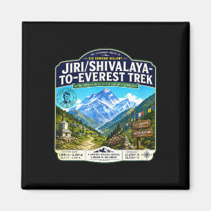 Jiri shivalaya naar everest trek vintage berg magneet