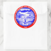 JIRP Kleur Logo Stickers — 3" rond (Tas)