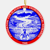 JIRP-kleurkerstboomversiering Keramisch Ornament (Voorkant)