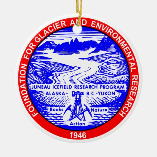 JIRP-kleurkerstboomversiering Keramisch Ornament (Voorkant)