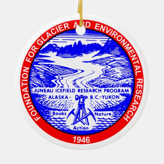 JIRP-kleurkerstboomversiering Keramisch Ornament (Achterkant)