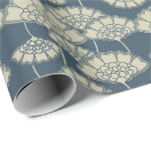 Jitaku Blue Lotus Wrapping Paper Cadeaupapier (Rol Hoek)