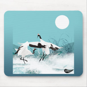 Jitaku Crane Dance Mousepad Muismat