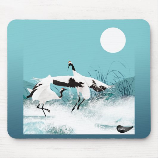 Jitaku Crane Dance Mousepad Muismat (Voorkant)