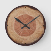 Jitaku Tree Rings Clock Ronde Klok (Voorkant)