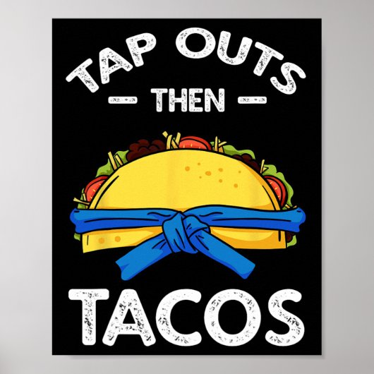 Jitsu Martial Arts Taco Jujutsu Cinco De Mayo Poster (Voorkant)