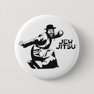 Jitsu Pinback Butto  Joodse balie Mitzvah Giften Ronde Button 5,7 Cm