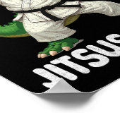Jitsusaurus Dinosaur Karate Martial Arts Plezier F Poster (Hoek)