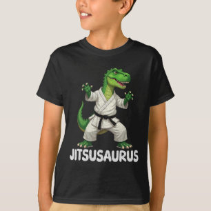 Jitsusaurus Dinosaur Karate Martial Arts Plezier F T-shirt