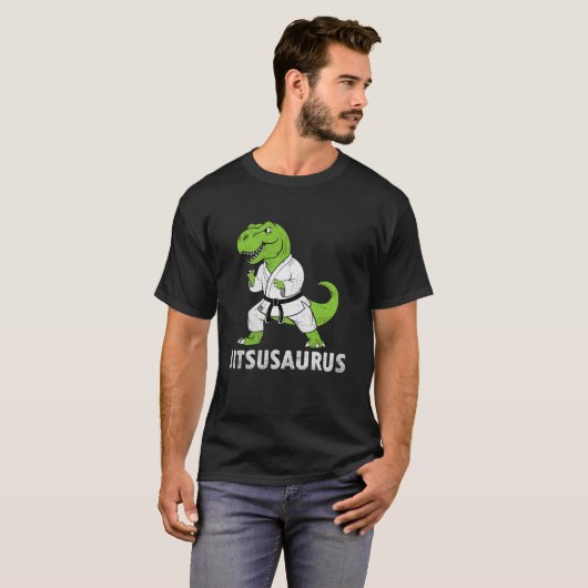 Jitsusaurus Funny BJJ Braziliaans Jiu Jitsu Trex K T-shirt (Voorkant volledig)