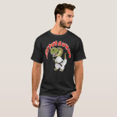 Jitsusaurus Funny Jiu Jitsu Trex Black Belt T-shirt (Voorkant volledig)