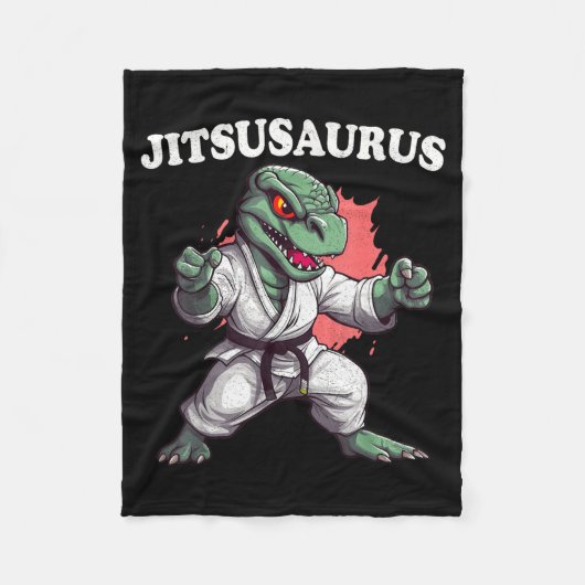 Jitsusaurus Grappig Jiu Jitsu Trex MMA Braziliaans Fleece Deken (Voorkant)