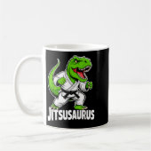 Jitsusaurus Grappige Dinosaurus Groene T-rex Brazi Koffiemok (Links)