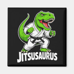 Jitsusaurus Grappige Dinosaurus Groene T-rex Brazi Magneet