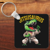Jitsusaurus Martial Art Braziliaanse Jiu Jitsu Tre Sleutelhanger (Voorkant)
