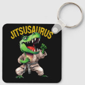 Jitsusaurus Martial Art Braziliaanse Jiu Jitsu Tre Sleutelhanger (Achterkant)