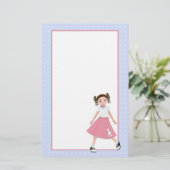 Jitter Bug Retro Dance Stationery Briefpapier (Staand voorkant)