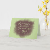 Jitter Juice Junkie - koffiekunst op groen. Kaart (Gele Bloem)