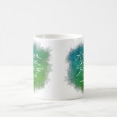 Jitter Juice Junkie - koffiekunst op wit. Koffiemok (Center)