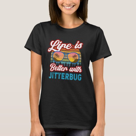 Jitterbug-dansers met Jitterbug T-shirt (Voorkant)