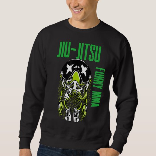 Jiu Jitsu Alien Astronaut Chill MMA Grapple Muay T Trui (Voorkant)