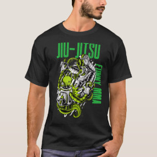 Jiu Jitsu Alien Vs Astronaut Fight MMA Muay Th T-shirt