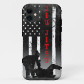 Jiu Jitsu American Flag Black Case-Mate iPhone Case (Achterkant)