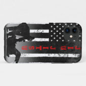 Jiu Jitsu American Flag Black Case-Mate iPhone Case (Achterkant (horizontaal))