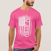 Jiu Jitsu American Flag Brazillian Ju Jitsu Mannen T-shirt (Voorkant)