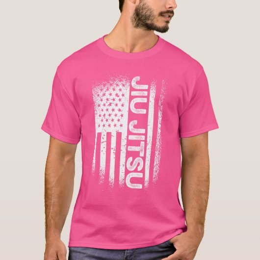 Jiu Jitsu American Flag Brazillian Ju Jitsu Mannen T-shirt (Voorkant)