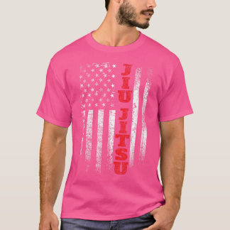 Jiu Jitsu - Amerikaanse vlag vechtsportveld T-shirt