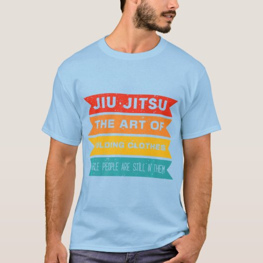 Jiu Jitsu Art van het vouwen van kleren Jujitsu T-shirt (Voorkant)