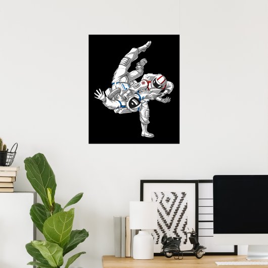 Jiu-Jitsu Astronauts Poster (Thuiskantoor)
