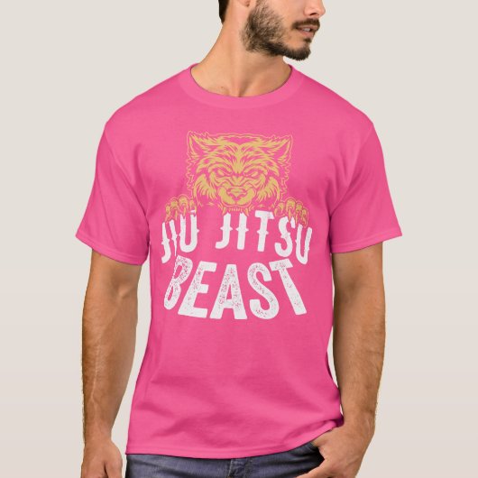 Jiu Jitsu Beast Wolf Martial Art T-shirt (Voorkant)