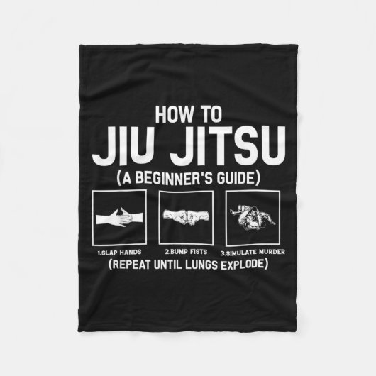 Jiu-Jitsu Beginner Jiu Jitsu Gids Funny Braziliaan Fleece Deken (Voorkant)